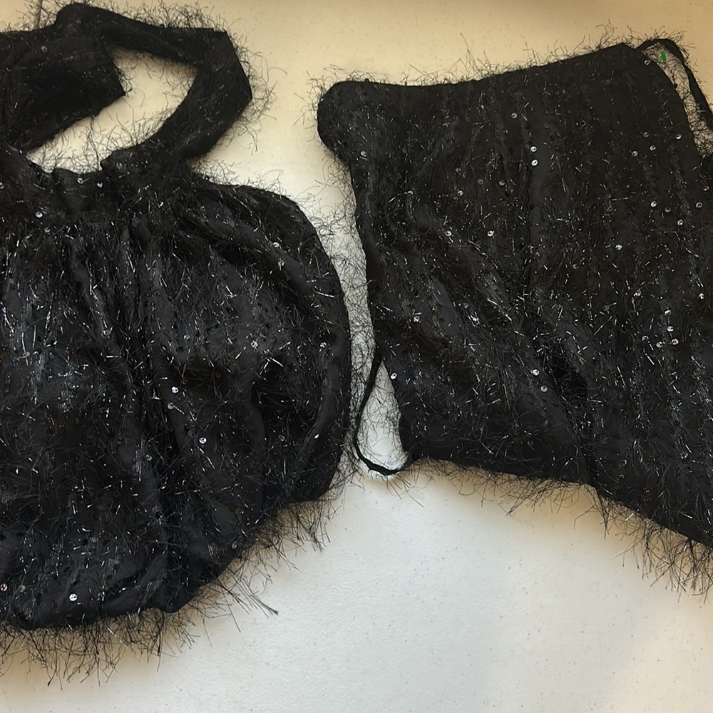 PANN PANN | Black Sequin Halter Set M/L - Picture 3 of 6
